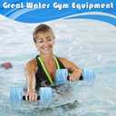 2 x Aquatic Exercise Dumbbells, 2PCS Aqua Fitness Barbells, High-Density EVA-Foam Dumbbell Set, Pool Weights Dumbbells Set for Water Aerobics Weight Loss, Pool Fitness, Water Exercise