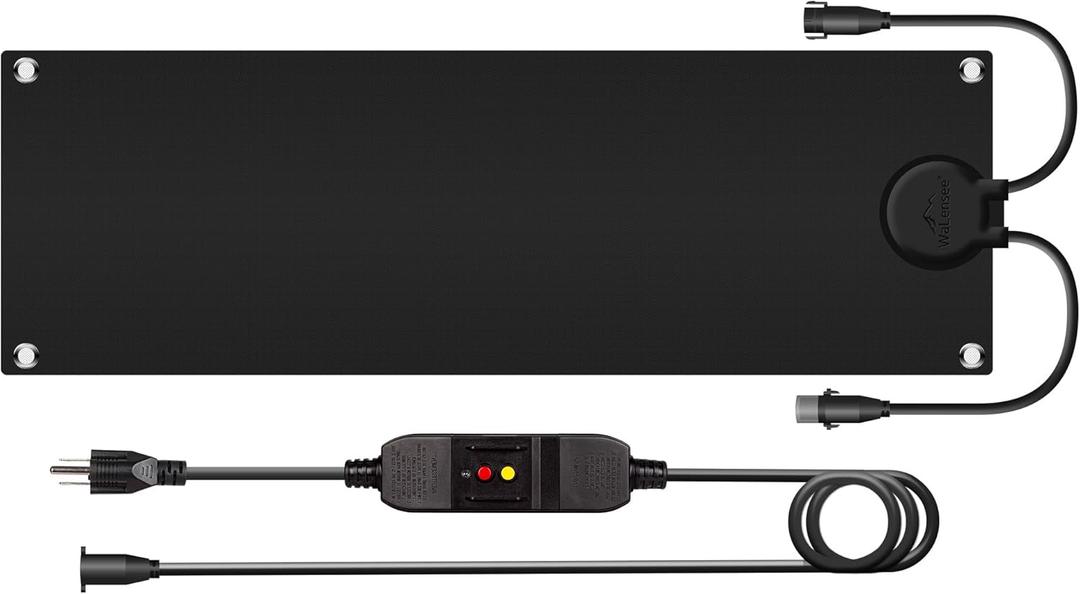 Walensee Snow Melting Mats for Stairs, 10" x 30" Graphene Heated Outdoor Mats with Plug, No-Slip Rubber Snow Heating Mats, 3 in/h Speed, Ice Melts Pads for Winter Sidewalks, Steps, Decks Snow Removal