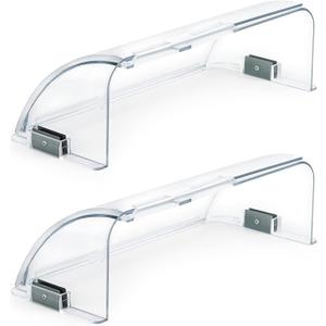 Air Vent Deflectors Adjustable Magnetic Heat and Air Deflector, AC Vent Adjustable Deflector Between 10" -14" for Home Ceiling Registers, Floor, Sidewall (2 Pack) by Cenipar (Clear)