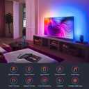 Aigostar Smart LED Strip Light TV Backlight, RGB Music Sync Compatible with App Alexa Google Home, DIY Timer Color Change Light for Christmas Gameroom Livingroom Bedroom Party Wedding Decor (6.6)