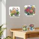 Tontut 2 Pcs Flower Diamond Art Painting Desktop Jewelry Kits, DIY Special Shape Diamond Art Desktop Decorations for Home Office Desktop Decoration Art Crafts, TT-US-BL2004