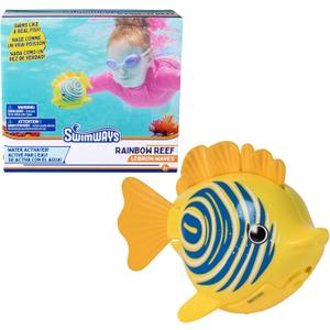 SwimWays Rainbow Reef Fish Toy, Kids Swimming Accessories & Water Toys, Learn to Swim Pool Toys for Kids Ages 5 & Up, Batteries Included, Lebron Waves