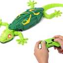 RC Wall Crawler Gecko, Rechargeable Remote Control Robot Kids Toys, Wall Climbing Funny Prank Toys Birthday Gifts for Boys & Girls Ages 4 and Up, Upgrade Low Noise (Green)