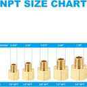 PATIKIL Brass Flare Tube Fitting, Union Coupling Gas Adaptor 5/8" (7/8"-14UNF) SAE 45° Flare Male to 3/8" NPT Female Pipe Connector Adapter with PTFE Tape for Refrigeration Gas System