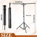 Shimeyao Metal Shopping Bag Rack 51-71 Inch Adjustable Height Heavy Duty Bag Display Stand Holder for Vendors with 4 Foldable Arms for Malls, Boutique, Trade Show, Craft Fairs(Black)
