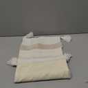 OJIA Lumbar Decorative Boho Throw Pillow Cover, 12 x 20 Farmhouse Cute Pillowcase Minimalist Neutral Collection Cream White Tufted with Tassels Woven Cushion Cover for Sofa Couch Bedroom Living Room