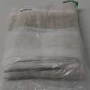 Central Park Beige and White Stripe Sheer Curtains Boucle Linen Farmhouse Rustic Window Curtain Panel Yarn Dyed Woven 84 Inches Long for Living Room Bedroom with Rod Pocket, 40" W x 84" L (Pack of 2)