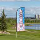 Laundromat Feather Flag for Business Advertising 6 FT Swooper Flag for Storefronts Retailers Shops Food Trucks Events and Fairs (Flagpole Not Included)