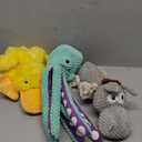 PetSpy Squeaky Stuffed Dog Toy Pack - 3 Dog Chew Toys for Large, Medium, Small Dogs and Puppies- Rope Donkey, Plush Octopus, Crinkle Duck Toy - Pet Supplies Toys for Dogs to Keep Them Busy