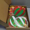 Barydat 30 Pcs Large Christmas Ball Shape Ornaments Xmas Plastic Decors Xmas Hanging Ornaments Christmas Yard Decorations for Tree Indoor Outdoor House Yard Supplies