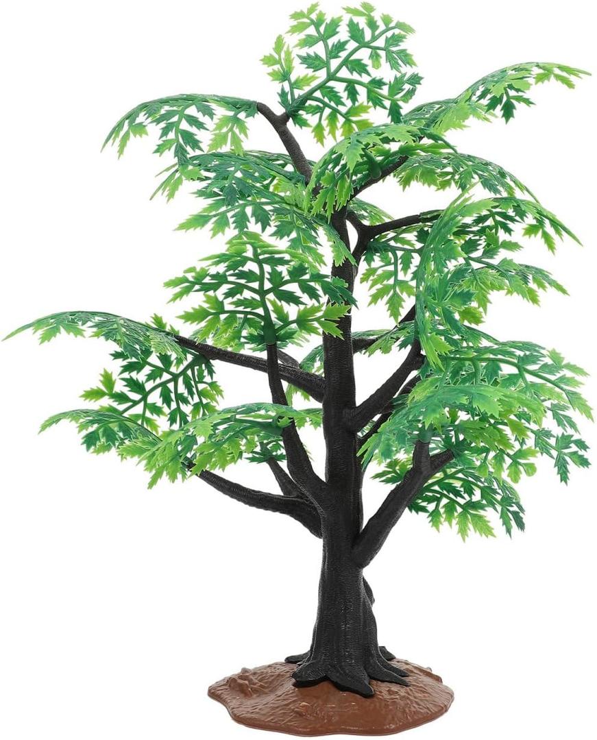 Garneck Miniature Maple Tree Model Ornament Green 12'' Artificial Plant Tabletop Decor Fake Autumn Tree Figurine for Micro Landscape Decoration Harvest Spring Wedding Party Decoration