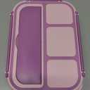 QQKO Bento Box Adult Lunch Box, Lunch Containers for Adults Men Women, Kids Lunch Boxes for School with 4 Compartments, Sauce Container, Utensils and Muffin Cups