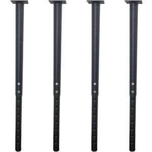 Jahof Adjustable Table Legs 22-36 inch (55-90cm), Metal Desk Legs 42/38 mm with Screws, Telescopic Legs for Tabletops, DIY Desk, RV, Home and Office (4pcs, Black)