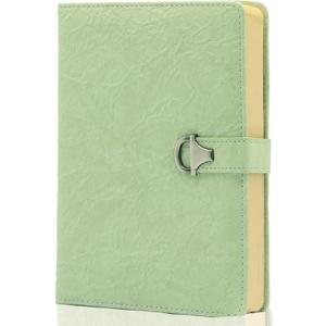 Journal for Men, Vintage Leather Diary for Writing, A5 240 Kraft Pages College Ruled Notebook, Personal Planner Organizer Gift (Grayish Green)