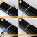 100PCS Metal Cable Zip Ties Heavy Duty 24 Inch Long Stainless Steel ZipTies 270LBS Tensile Strength Steel Wire Ties Multi-Purpose Self-Locking Metal Wrap Ties for Indoor and Outdoor