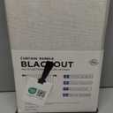 100% Blackout Shield Linen Blackout Curtains for Bedroom 84 Inches Long, Back Tab/Rod Pocket Living Room Drapes, Thermal Insulated Blackout Curtains 2 Panels Set, 50" W x 84" L, Cream