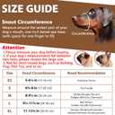 BARKLESS Dog Muzzle Leather, Soft Secure Anti-Barking Leather Muzzle for Medium Sized Dogs to Prevent Biting, Breathable and Adjustable, Allows Drinking and Panting, Used with Collars
