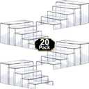 Aheroi Acrylic Risers, 20 Pcs 4 Set Display Stands, Clear Rectangular Risers for Decor, Cupcake Funko, Shoe Display (1-3-4-5-6IN)