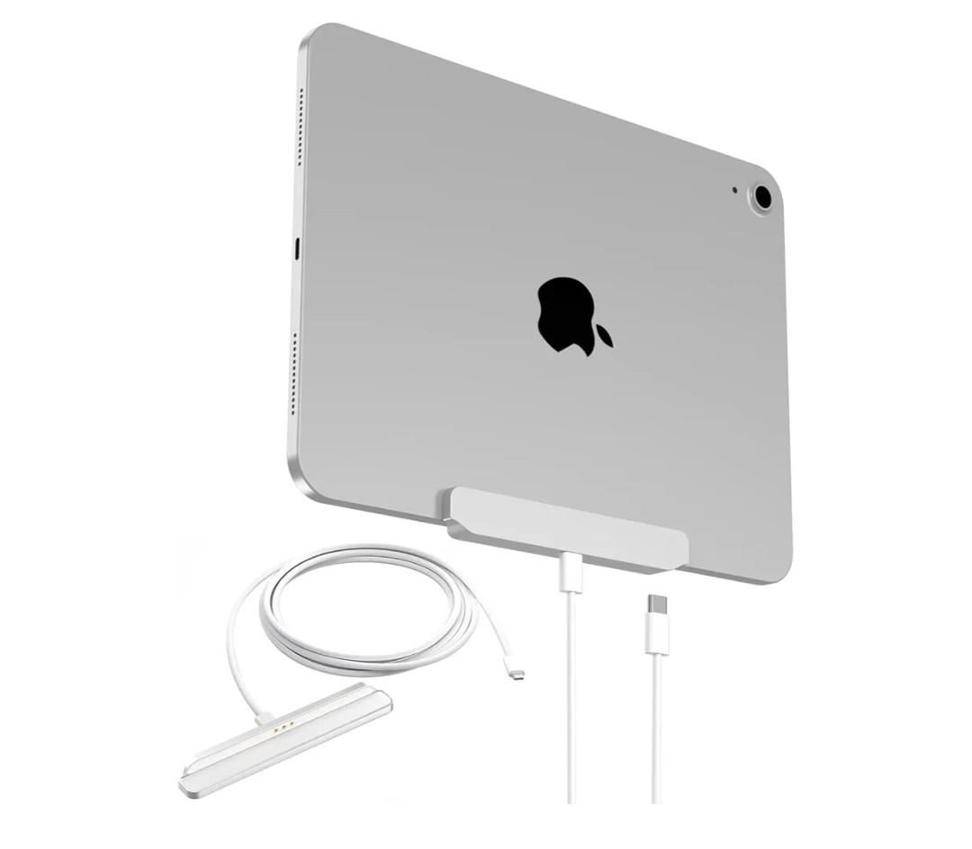 Magnetic Wireless Charger for iPad 10th Generation, iPad (A16) Only, 18W Fast Charging Smart Connector Alloy Wireless Charging Pad with USB-C Cord Cable