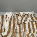 Women Cover Up Sets Button Up Tops with Pants Crochet Set Outfit 2 Piece Outfits Vacation Outfits (Large, Brown)