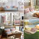 Christmas Tree Outdoor Waterproof Pillow Covers 20x12 Pack of 2 Pink Xmas Ginger Bread Man House Snowflake Fantasy Decorative Outdoor Pillow Covers Square Cushion Cases for Patio Pergola Couch (Light Pink Light Brown White)