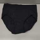 Neione Women Incontinence Underwear, Cotton Leakproof Panties for Heavy Flow Period & Postpartum, High-Waisted Full Briefs 2 Pack Black L