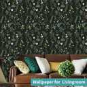 Removable Peel and Stick Wallpaper Boho 17.5 x 197 in Floral Wallpaper for Bedroom Bathroom Easy Peel Off Wallpaper Stick on Wallpaper Contact Paper Renter Friendly Wall Paper (Dark)