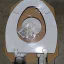 Plastic Round Toilet Seat with Cover, White, Made in USA
