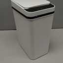 Yatmung Skinny Trash Can Automatic Touchless - 4 Gallons Motion Sensor Bathroom Trash Can - Electric, Slim, Plastic - Narrow Garbage Can with Lid - Thin Smart Trash Bin - 15.5 Liters (White)