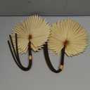 Pu Foam Sorrell Brown Artificial Palm Leaves Faux Palm Tropical Leaves Fake Palm Fronds for DIY Wedding Bouquets Fake Leaves for Centerpieces Arrangements Bridal Shower Palm Leaf for Home Decor-6Pcs