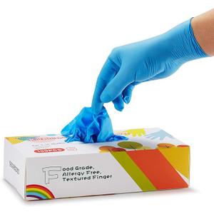 Kids Disposable Nitrile Gloves for 714 Years  Latex Free, Powder Free  for Crafting, Painting, Cooking, Cleaning 100 PCS (Blue)