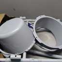 Drive Medical 11148-1 Folding Steel Bedside Commode Chair, Portable Toilet, Supports Individuals Weighing Up To 350 Lbs, with 7.5 Qt. Bucket and 13.5 Inch Seat, Grey