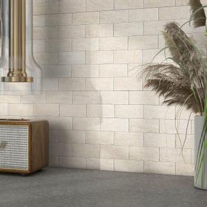 BeNice Peel and Stick Backsplash for Kitchen, Bathroom Wall Backsplash Tile Peel and Stick Shower Tiles Waterproof(5sheets,Rustic Beige)