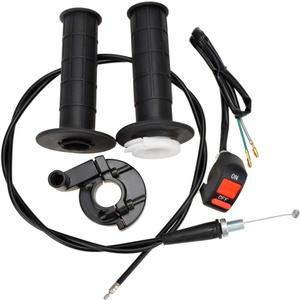 HIAORS 7/8" 22mm Twist Throttle Cable Handle Kit for Predator 196cc 212cc 6.5hp Coleman CT200U CT200U-EX BT200X Baja Warrior MB200 79cc 100cc CT100U CC100X Doodle Bug DB30 Motovox Mini Bike Go Kart (Black)