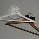 2 Pcs Bride Hanger for Wedding Dress Bride and Groom Wooden Wedding Dress Hanger Set with Bow Tie for Tuxedo Suit Gift Bridal Party Shower