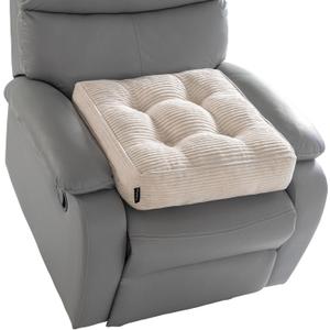 HIGOGOGO Tufted Corduroy Recliner Seat Cushion for Elderly, High Density Foam Large Square Seat Cushion for Recliner Chair, Floor Pillow, Office Chair, Car, No Pressure on Thighs, 20x20x4