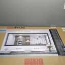 Briivue 55x30 Inch Black Bathroom Mirror for Wall, Thick Metal Framed Rectangle Mirrors for Over Sink, Bedroom, Living Room, Entryway, Anti-Rust, HD Tempered Glass