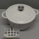 Enameled Cast Iron Dutch Oven - Umite Chef 5QT Pot with Lid & Cotton Potholders - Heavy-Duty Cookware for Bread Baking, Braising, Stews, Roasting(Cream White)