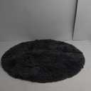 Black Round Rug 3ft Circle Rug Fluffy for Bedroom,Tie Dyed Soft Shaggy Plush Round Carpet for Kids Girls Boys Room Baby Nursery Living Room Playroom Home Dcor Washable (2'11" (Round))