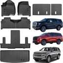 for 2021-2025 Chevy Tahoe/Suburban/GMC Yukon (Including XL)/Cadillac Escalade (Including ESV) Rear Seat Backrest Mat TPE All Weather Protection Mat Accessories (Backrest Mats)