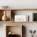 PHAMTE Fall Door Decor, Hello Fall Printed Wood Plaque Sign & Autumn Wall Sign - 12 x 6 Inches (brown)