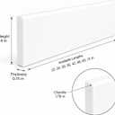 COUKIU Bathroom Vanity Sink Backsplash/Sidesplash (White Engineered Marble, 4" x 48")
