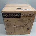 ecozy Ice Cube Maker Countertop, 45 lbs Per Day Ice Machine, 24 Cubes Ready in 13 Mins, Self-Cleaning Function, Perfect for Home Kitchen Bar Party Office, Stainless Steel