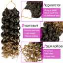 7 Packs GoGo Curl Crochet Hair 10 Inch Short Curly Crochet Hair for Women Beach Curl Water Wave Deep Twist Crochet Braids Synthetic Braiding Hair Extensions (10 Inch, T1B/27)