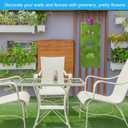 PATIKIL 4 Pockets Vertical Hanging Grow Bags, 2 Pcs Wall Hanging Planter Bags Wall-Mounted Felt Fabric Planting Grow Bags for Garden Home Decoration, Green