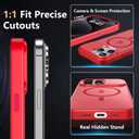 Innaght Magnetic for iPhone 15 Pro Case with Stand,Compatible with MagSafe,Rugged,Heavy Duty,Protective case Kickstand,[Built-in Invisible Stand],Red