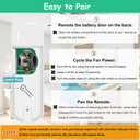 99770 Ceiling Fan Remote Control (Remote ONLY) for Hunter 99770 99392 99813, Universal Remote with 3 Speeds & Light Dimmer