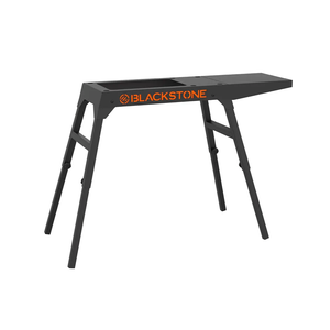 Blackstone 5013 Collapsible 17” and 22” Tabletop Griddle Stand with Adjustable Legs and a Removable Side Shelf, Powder Coated Steel, Black, Missing side shelf