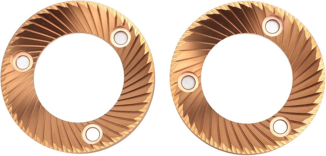 2PCS Coffee Grinding 64mm Flat Burrs, Titaniums Plated Coffee Grinder Burr Multi Purpose Flat Burrs Coffee Grinder Accessory for DF64 DF64P DF64E DF64V for E5P E6P E37J