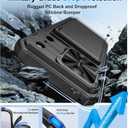 BXYJY for iPhone 17 Pro Max Case Wallet, 2 Privacy Screen Protectors, Card Holder (4-5 Cards), Slide Camera Cover, Military Grade Drop, Heavy Duty Men Women Phone Case for iPhone 17 Pro Max, Black